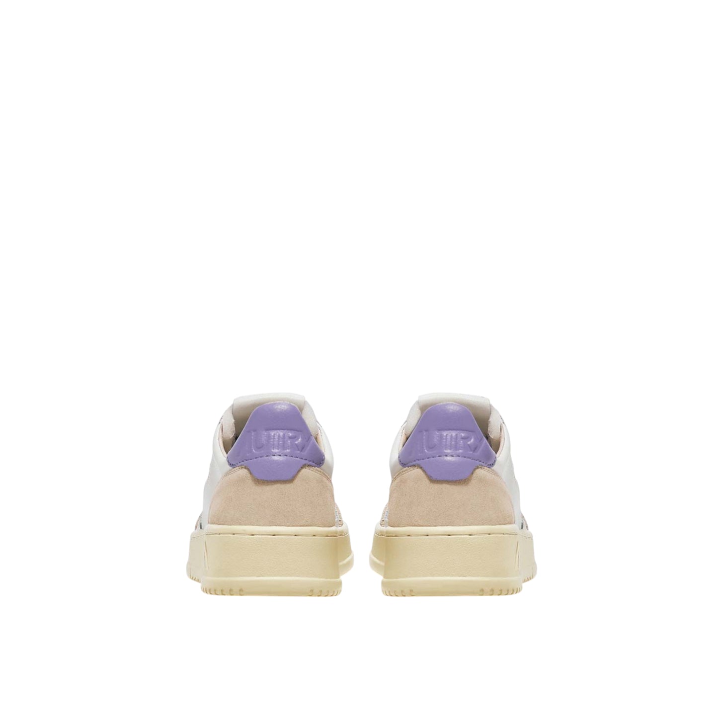 Autry Medalist Low bianca in pelle e camoscio Spoiler lavanda AULW LS53