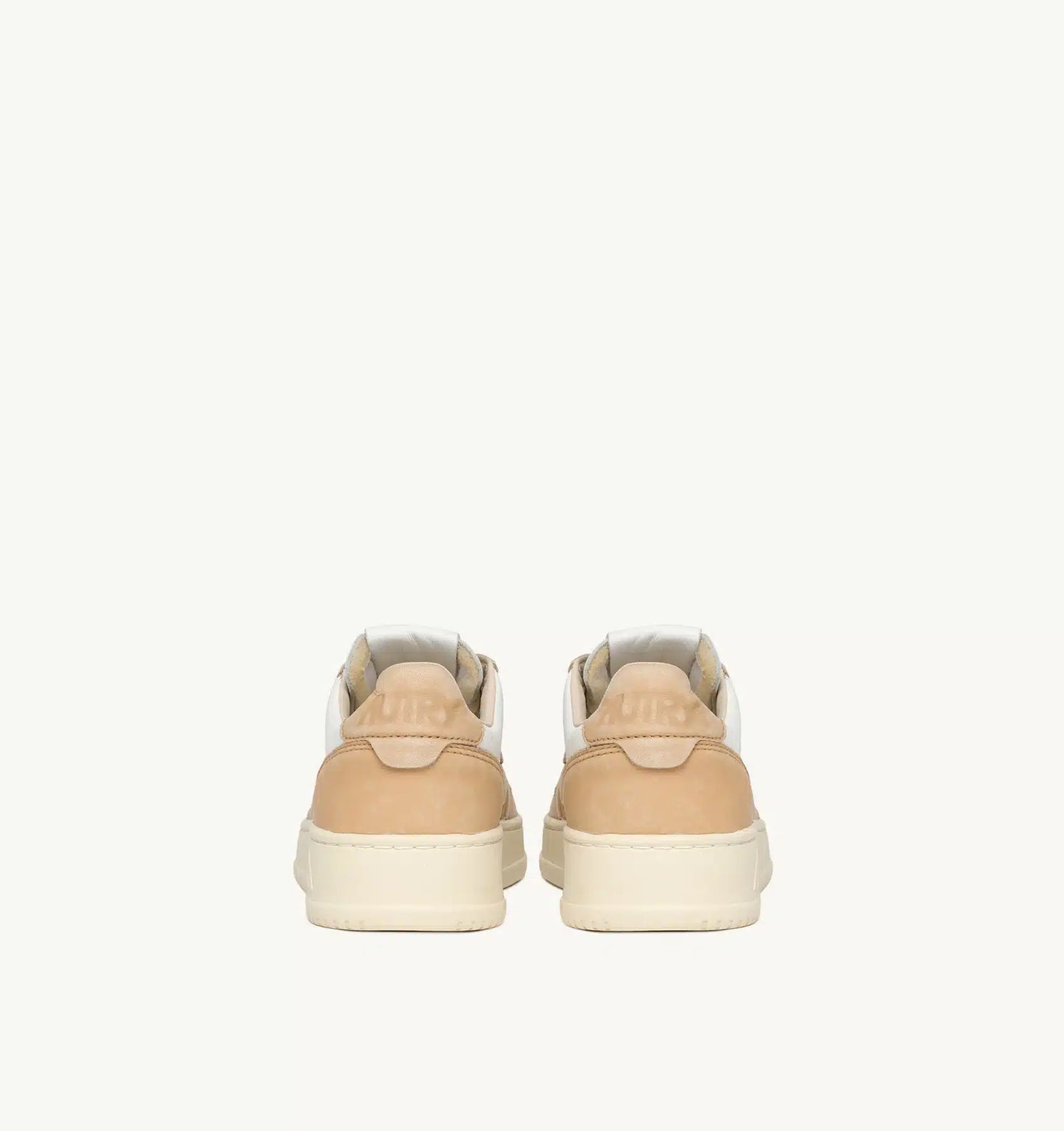 Autry Sneakers medalist low white leather beige cammello AULW GH04