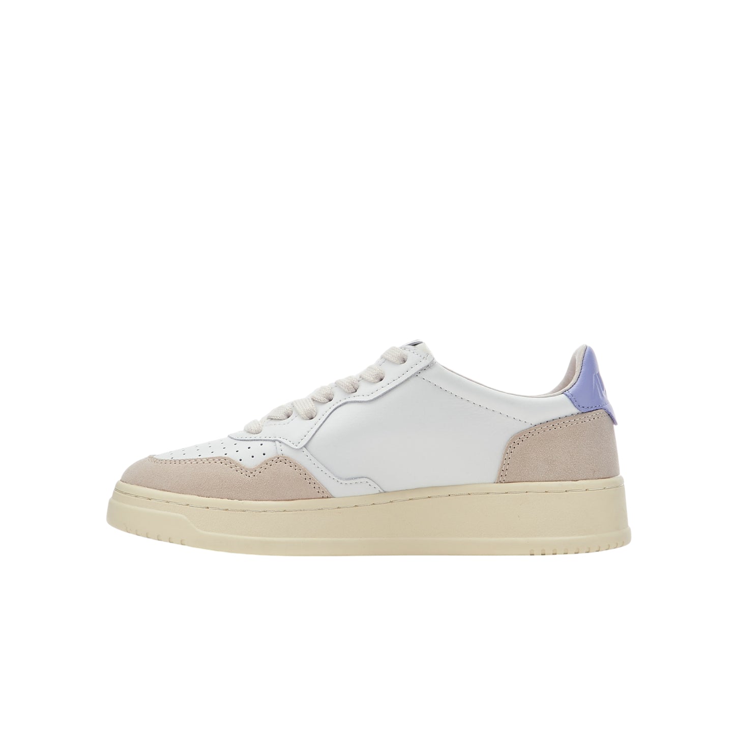 Autry Medalist Low bianca in pelle e camoscio Spoiler lavanda AULW LS53
