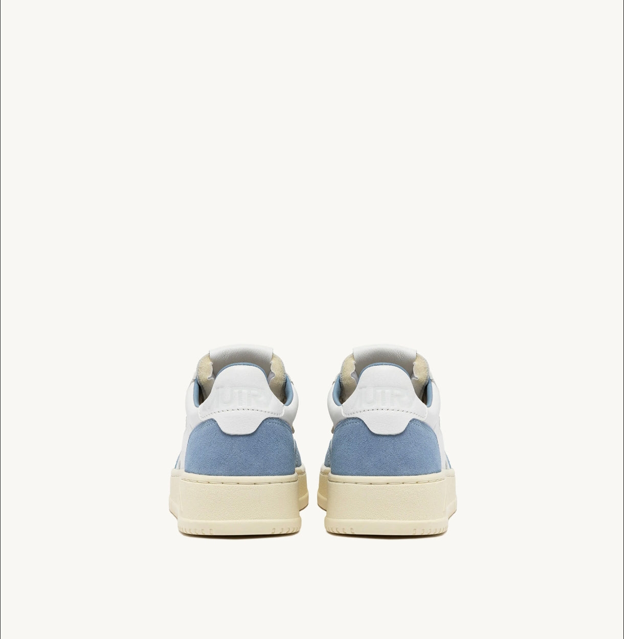 Autry sneakers medalist low in pelle e camoscio bianca e celeste